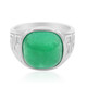 Green Agate Silver Ring