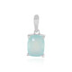 Aqua Chalcedony Silver Pendant