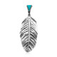 Sleeping Beauty Turquoise Silver Pendant (Desert Chic)