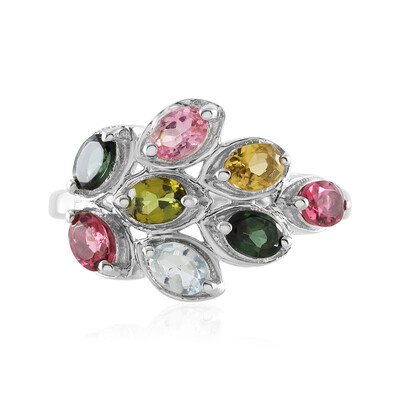 Fancy Tourmaline Silver Ring