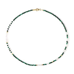 Malachite Silver Necklace (Riya)