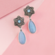 Brazilian Aquamarine Silver Earrings (Annette classic)