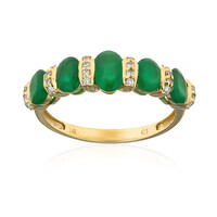 14K AAA Zambian Emerald Gold Ring (CIRARI)