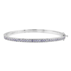 Tanzanite Silver Bangle