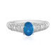 Neon Blue Apatite Silver Ring