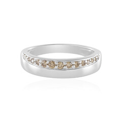 I2 Champagne Diamond Silver Ring