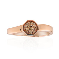 9K SI1 Argyle Rose De France Diamond Gold Ring