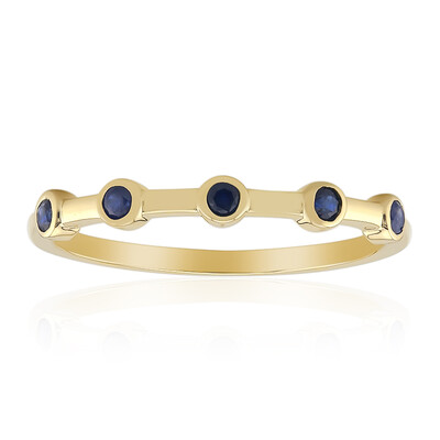 9K Blue Sapphire Gold Ring