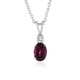 Magenta Garnet Silver Necklace