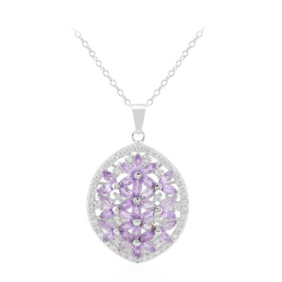 Amethyst Silver Necklace