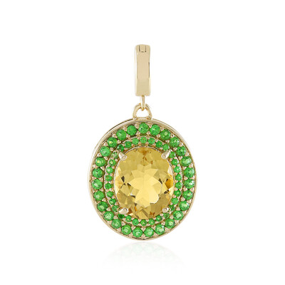 9K Yellow Beryl Gold Pendant