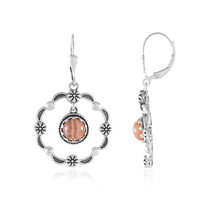 Rhodochrosite Silver Earrings (Desert Chic)