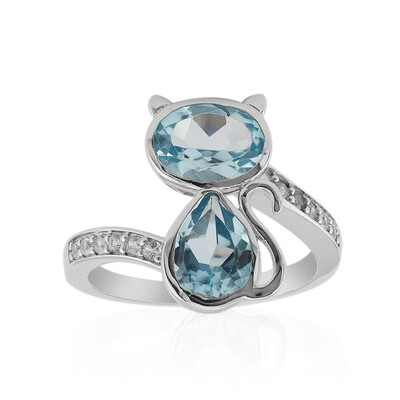 Sky Blue Topaz Silver Ring