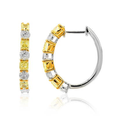 14K SI2 Yellow Diamond Gold Earrings (CIRARI)