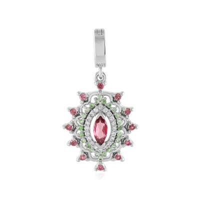 Nigerian Pink Tourmaline Silver Pendant