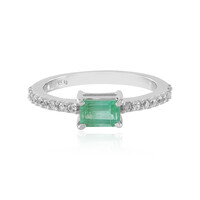 Colombian Emerald Silver Ring