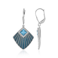 Swiss Blue Topaz Silver Earrings