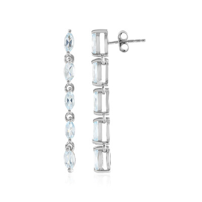 Sky Blue Topaz Silver Earrings