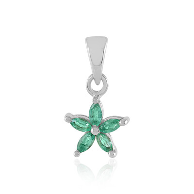 Colombian Emerald Silver Pendant