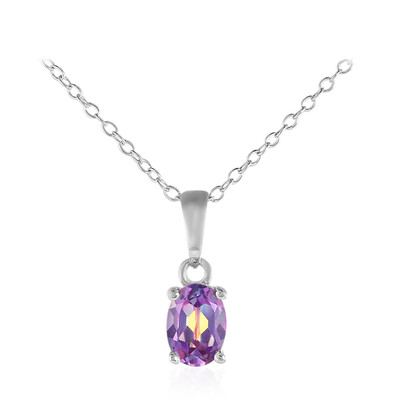 Blueberry mystic topaz Silver Necklace