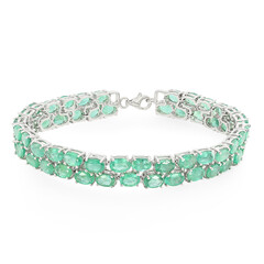 Zambian Emerald Silver Bracelet