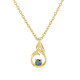 I2 Blue Diamond Silver Necklace