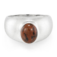 Mahogany Obsidian Silver Ring