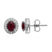 10K AAA Mozambique Ruby Gold Earrings