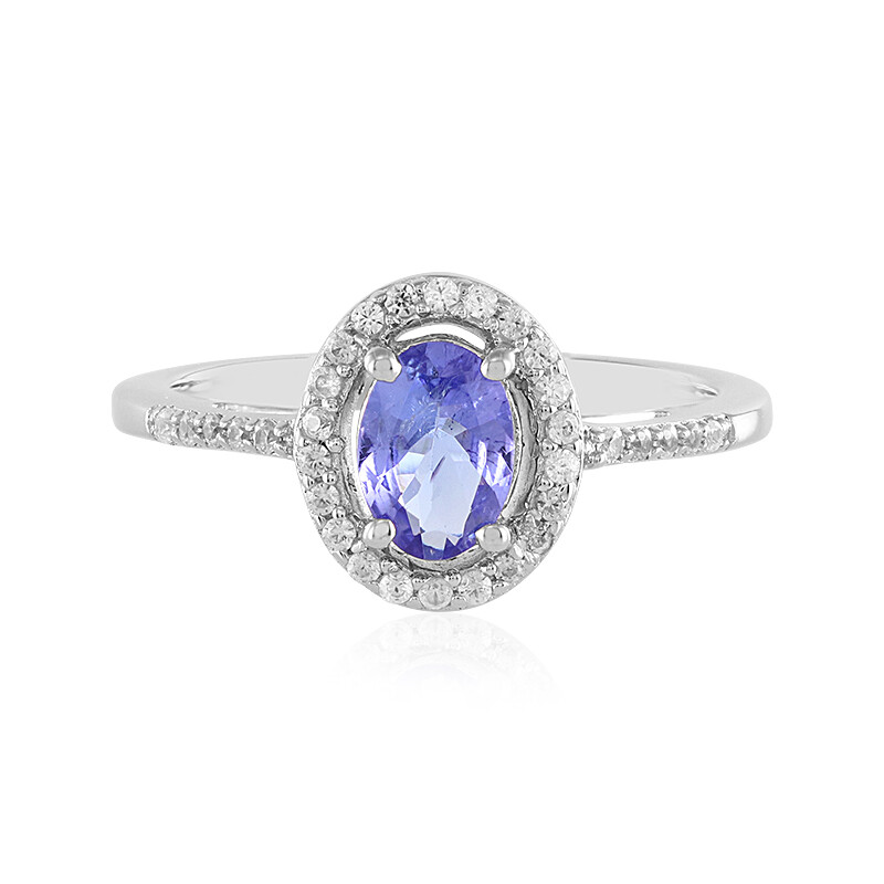 Gorgeous Genuine Tanzanite Platinum over 925 Size 9 outlet