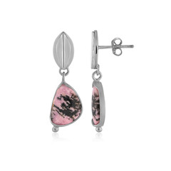 Sulavesi Rhodonite Silver Earrings (Bali Barong)