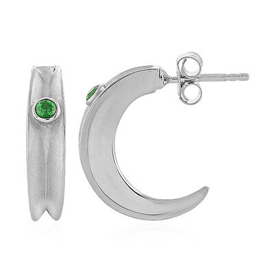 Tsavorite Silver Earrings