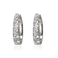 Zircon Silver Earrings