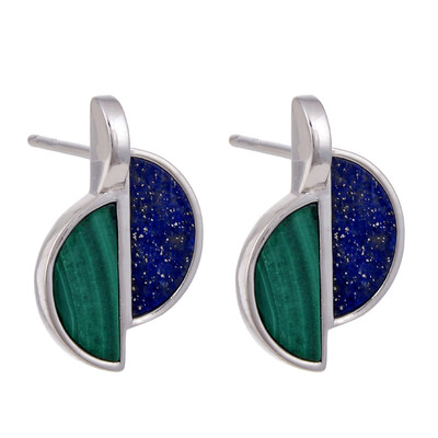 Lapis Lazuli Silver Earrings