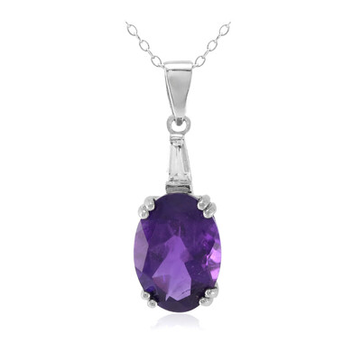 Zambian Amethyst Silver Necklace