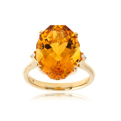 14K Citrine Gold Ring