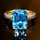 18K AAA Santa Maria Aquamarine Gold Ring (AMAYANI)