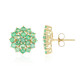 9K Colombian Emerald Gold Earrings