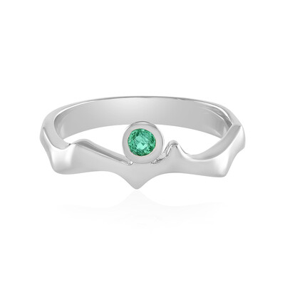 Russian Emerald Silver Ring