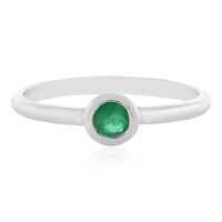 Zambian Emerald Silver Ring