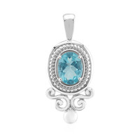 Blue Apatite Silver Pendant (Pallanova)