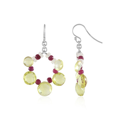 Ruby Silver Earrings