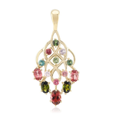 9K Pink Tourmaline Gold Pendant (Rifkind 1894 Collection)