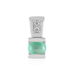 Colombian Emerald Silver Pendant