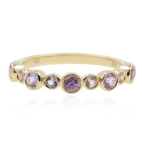 9K Unheated Ceylon Purple Sapphire Gold Ring