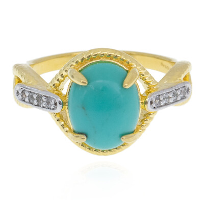 Campitos Turquoise Silver Ring (Anne Bever)