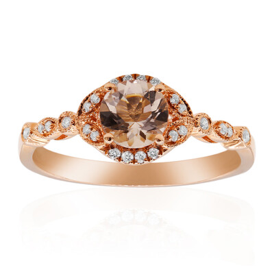 14K AAA Morganite Gold Ring (CIRARI)