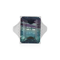 Bi Colour Fluorite Silver Ring