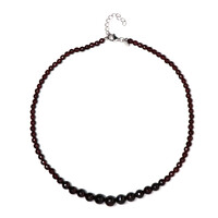 Indian Garnet Silver Necklace