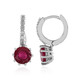 Madagascar Ruby Silver Earrings