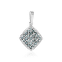 9K I2 Blue Diamond Gold Pendant